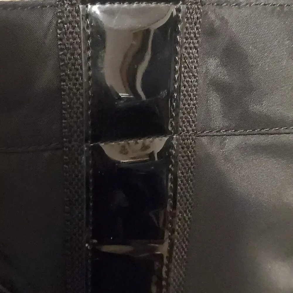 Tory Burch Black Nylon and Leather Ella Tote EUC